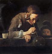 Jean Baptiste Simeon Chardin Boy Blowing Bubbles oil on canvas